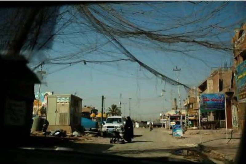 A tangle of power lines in Baghdad. Andrew Henderson / The National