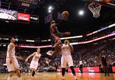 LeBron James scored 37 points for Miami on Tuesday night. Christian Petersen / Getty Images/ AFP  