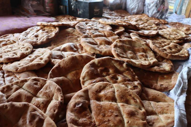 The Bakery close to the school is busy making the 250 pieces of Bread + to dispatch to the local school children. Afghanistan, Nangarhar 19 April 2022
