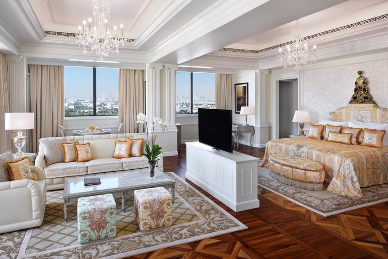 Imperial Suite bedroom. Courtesy Palazzo Versace