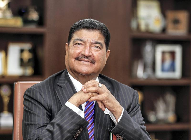 Abu Dhabi, U.A.E., June 20, 2018.  Interview with Dr B R Shetty, founder of BRS Ventures, including NMC Health and UAE Exchange together with Promoth Manghat, Executive Director, Finablr. -- image-- Dr. B.R. ShettySECTION:  BusinessReporter:Sarah Townsend