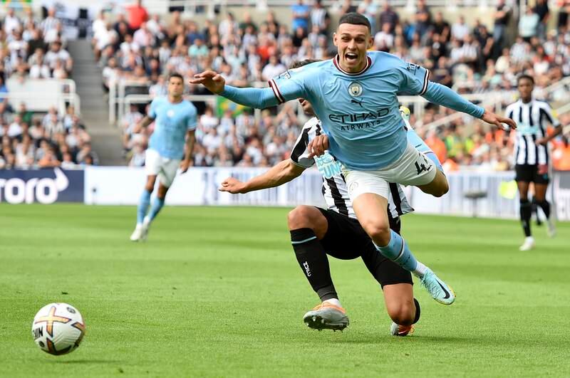 Phil Foden - 6, Caused problems in the first half but was selfish and had a shot saved from a tight angle when Haaland was in space in Newcastle’s box. Was involved in lovely link-up play at times.
EPA