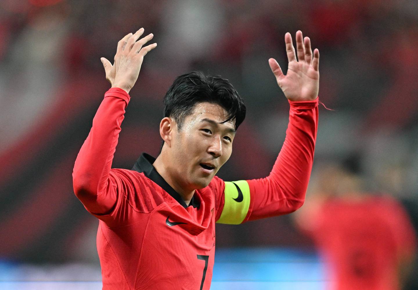 Son Heung-min is in a race against time to be fit for the start of the World Cup. AFP