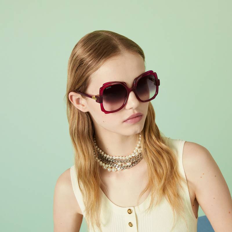 Square frame, Dh1,600, Gucci. Photo Gucci