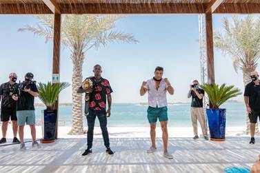 Israel Adesanya and Paulo Costa ahead of UFC 253 in Abu Dhabi. Courtesy UFC