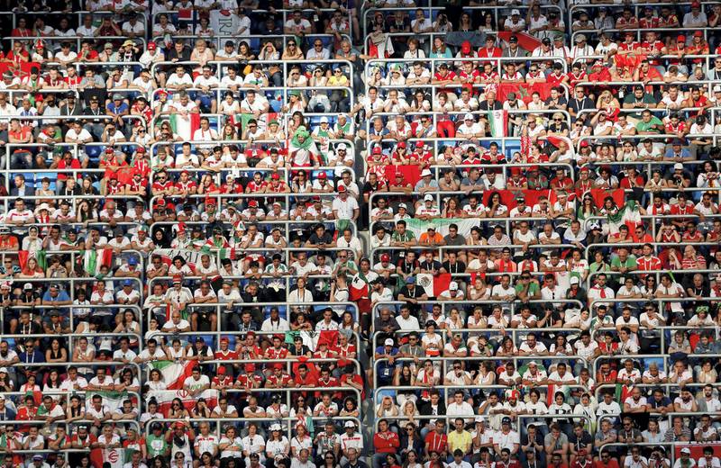 Soccer Football - World Cup - Group B - Morocco vs Iran - Saint Petersburg Stadium, Saint Petersburg, Russia - June 15, 2018   Fans during the match                       REUTERS/Lee Smith     TPX IMAGES OF THE DAY