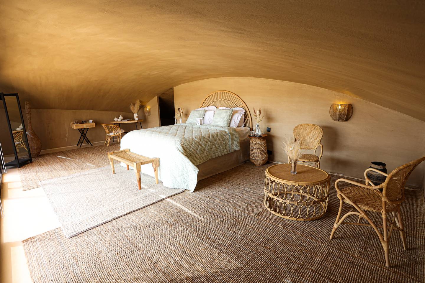 Inside one of the camp's 'nests'. Photo: The Nest by Sonara