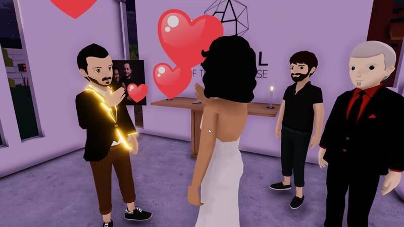 Florian Ughetto and Liz Nunez, who live in Dubai, got married in the metaverse on May 19, 2022. All photos: Easy Wedding 