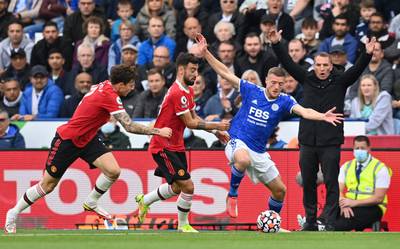 Victor Lindelof – 7. Stretched by Vardy and Maddison early on. Booked for 52nd minute challenge on Vardy. Assisted the second for Rashford. Looked like he was giving 100%. Not all his teammates did. AFP