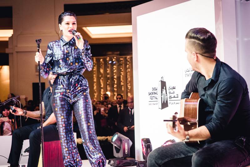 Jessie J in Dubai for her 'fashiontainment' performance as part of Dubai Shopping Festival, January 2017. Photo: Mall the Emirates