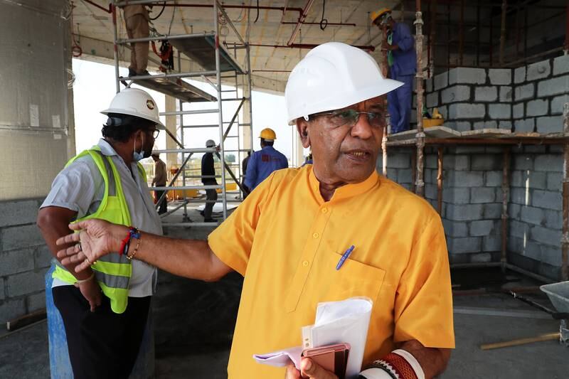 Gopal Kookani is overseeing the temple's construction. Pawan Singh / The National