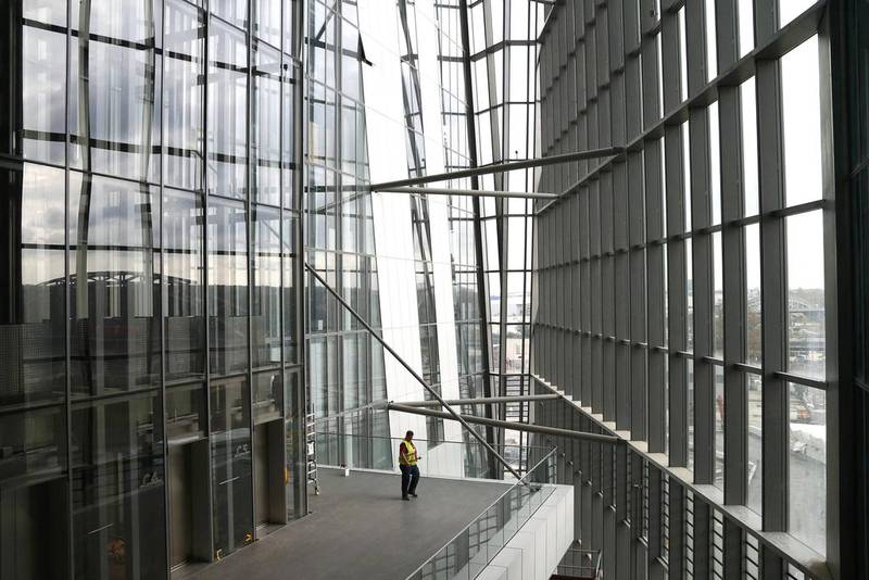 The interior of the new headquarters of the European Central Bank. The ECB plans to move into its new headquarters by the end of 2014. Ralph Orlowski / Reuters