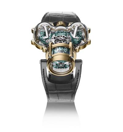 MB&F has made only five of its Horological Machine No.9 Sapphire Vision watches. Photo: MB&F  
