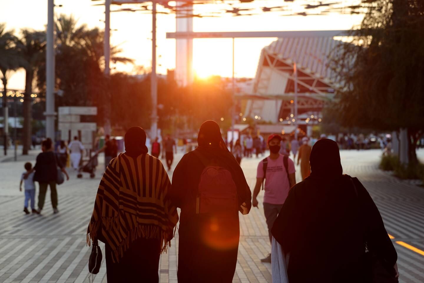 Visitors at Expo 2020, Dubai. The UAE's new weekend means people now get Saturday-Sunday off as opposed to the earlier Friday-Saturday weekend. Chris Whiteoak/ The National 