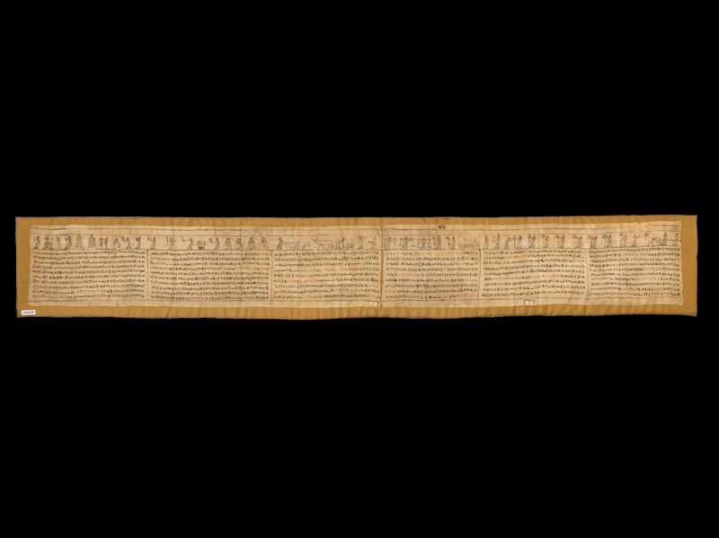 The mummy bandage of Aberuait from the Ptolemaic period, which has never been displayed in the UK, will also be on show. Photo: Musee du Louvre