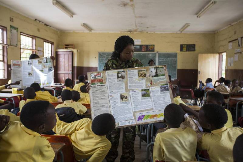 Joy Mathebula, 22, teaches the importance of conservation through the Bush Babies programme to communities around the Kruger National Park.