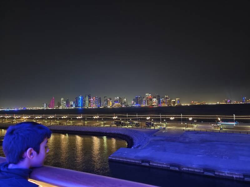 Doha skyline is seen from aboard the luxury liner 'MSC World Europa' which was used as a floating hotel for football fans. Photo: Saptarshi Bandopadhyay