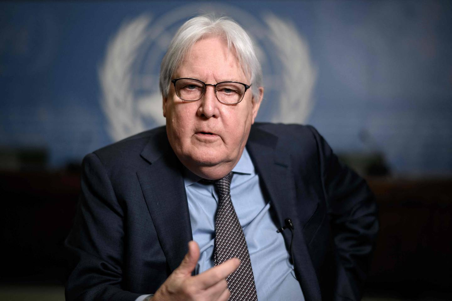 UN aid chief Martin Griffiths said 'millions of lives have been shattered' in Ukraine. AFP