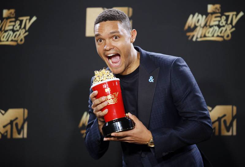 Noah with the Best Host Award at the 2017 MTV Movie and TV Awards in Los Angeles. Reuters