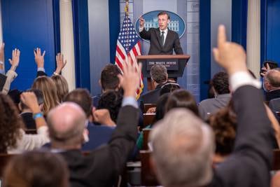 US National Security Adviser Jake Sullivan holds a press briefing to talk about the recent events in Afghanistan, at the White House on August 17,2021. EPA