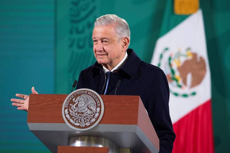 President Andres Manuel Lopez Obrador announced gleefully on Monday that his supporters had collected 10 million signatures in favour of the referendum. EPA