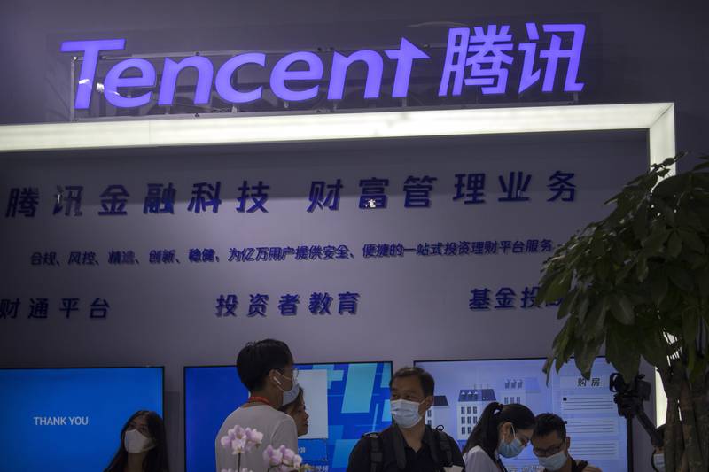 Tencent's revenue climbed 20 per cent on annual basis to 138.3bn yuan in the second quarter. AP