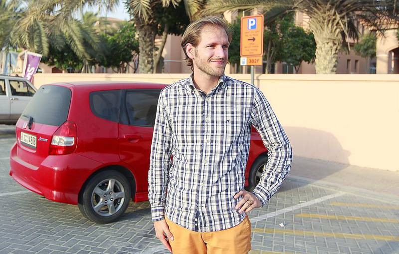 Benjamin de Terssac, founder and chief driver of Carpool Arabia.  Jeffrey E Biteng / The National