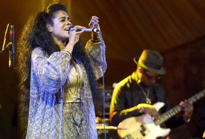 Kelis performing in Austin, Texas, last month, part of the city’s huge annual South by Southwest festival. The singer has also embraced 1970s styles in her music. Tim Mosenfelder / Getty Images / April 2014