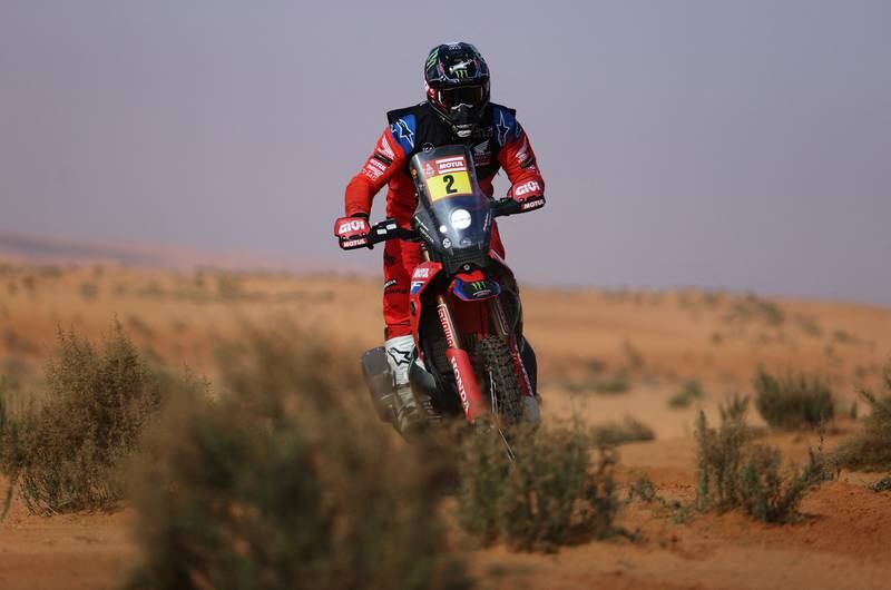 Ricky Brabec in action during the 2022 Dakar Rally, where he went on to place seventh. Reuters