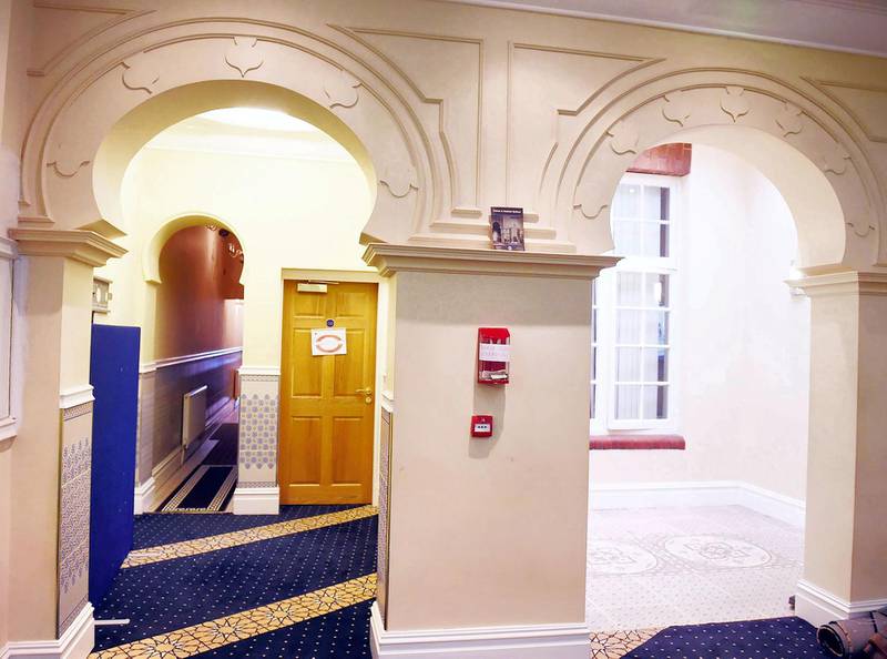 Interior-Abdullah-Quilliam-Mosque-Victorian-Rear-of-Prayer-room