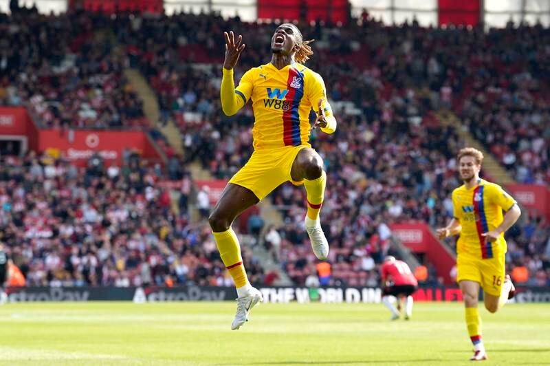 9) Wilfried Zaha (Crystal Palace) 14 goals in 33 games. PA
