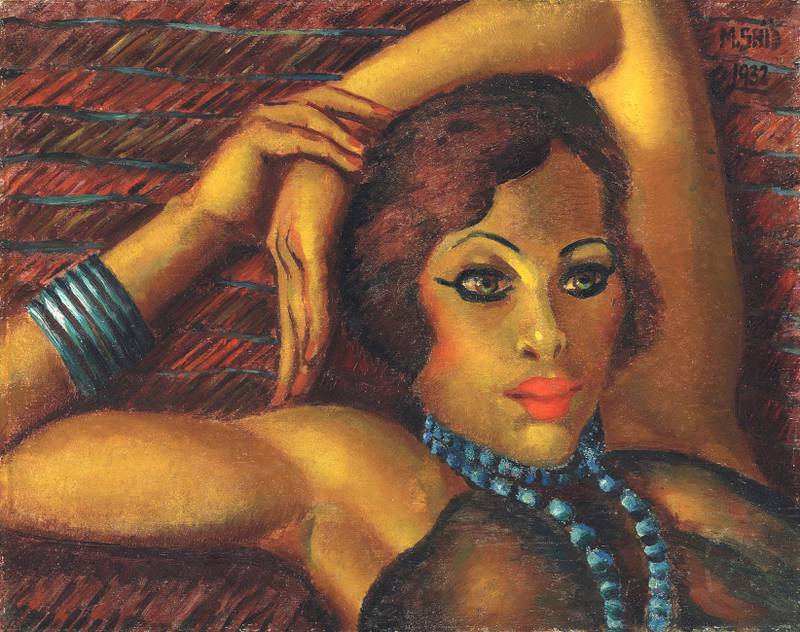 Mahmoud Saïd (Egyptian, 1897-1964), La fille aux yeux verts (réplique), 1932. Christie's