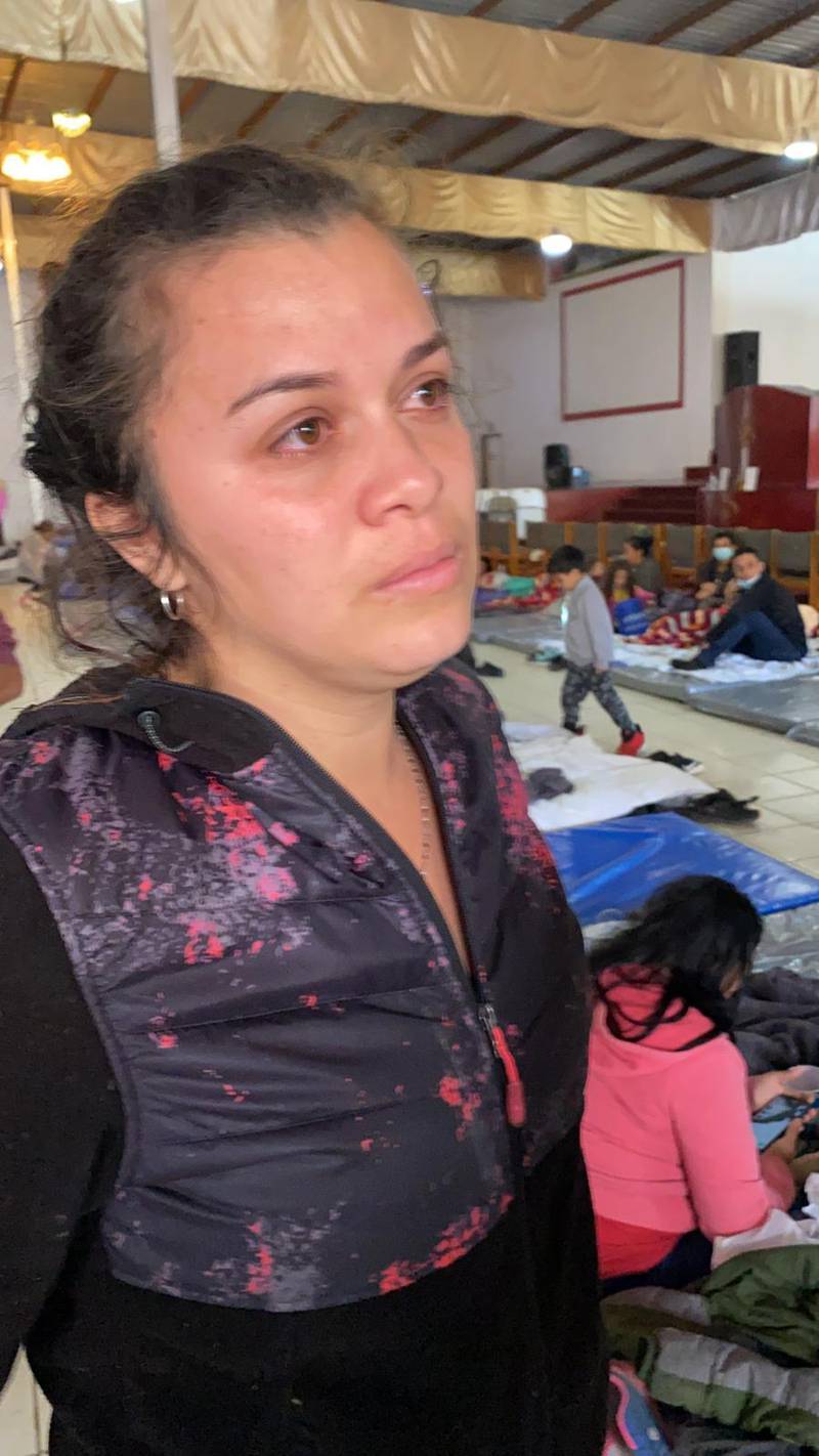 Gabby Fajardo sits in the Ambassador Jesus Christ shelter in Tijuana, Mexico, after being expelled from the US. Photo courtesy of Felicia Rangel-Samponaro  