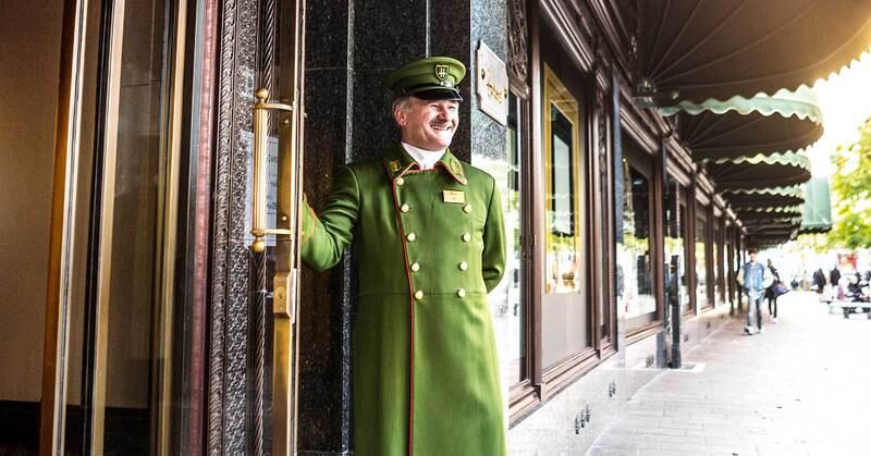 One of the Green Man doormen at Harrods. Andrew Pickett 