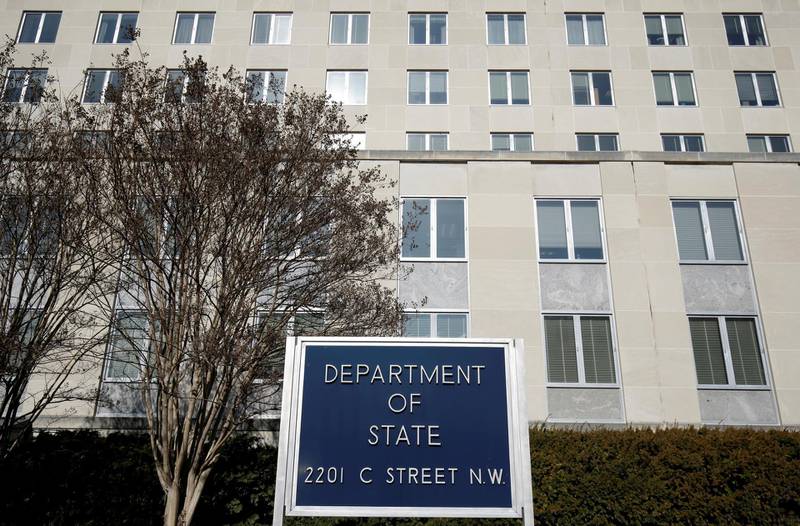 FILE PHOTO: FILE PHOTO: The State Department Building is pictured in Washington, U.S., January 26, 2017. REUTERS/Joshua Roberts/File Photo/File Photo