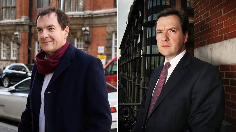George Osborne is seen in 2017, left, and in 2009 on the right. Getty Images