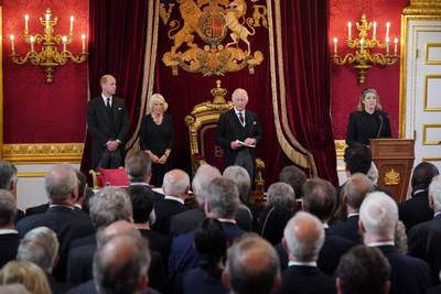More than 200 privy councillors – a group of mostly senior politicians past and present, some members of the monarchy and other national figures – were present to hear the Clerk of the Council read the proclamation. PA