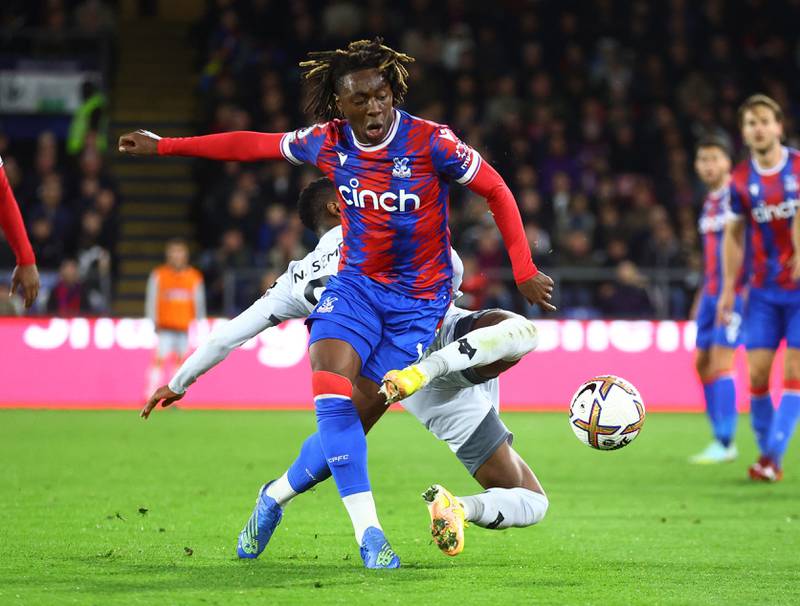 Crystal Palace's Eberechi Eze in action. Reuters