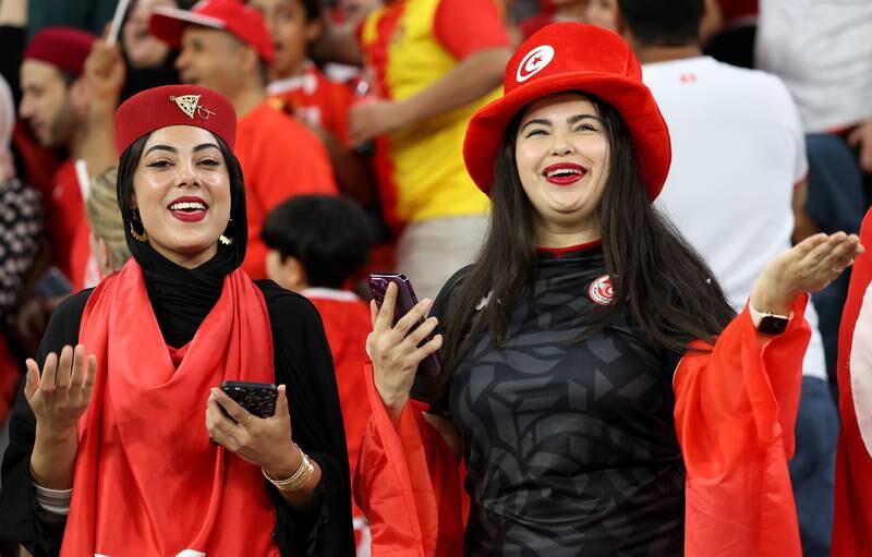 Fans of Tunisia before the FIFA World Cup 2022 group D soccer match between Tunisia and France at Education City Stadium in Doha, Qatar. EPA
