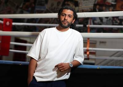 Boxing promoter Ahmed Seddiqi at Round 10 Boxing Club, Al Quoz, Dubai. Chris Whiteoak / The National
