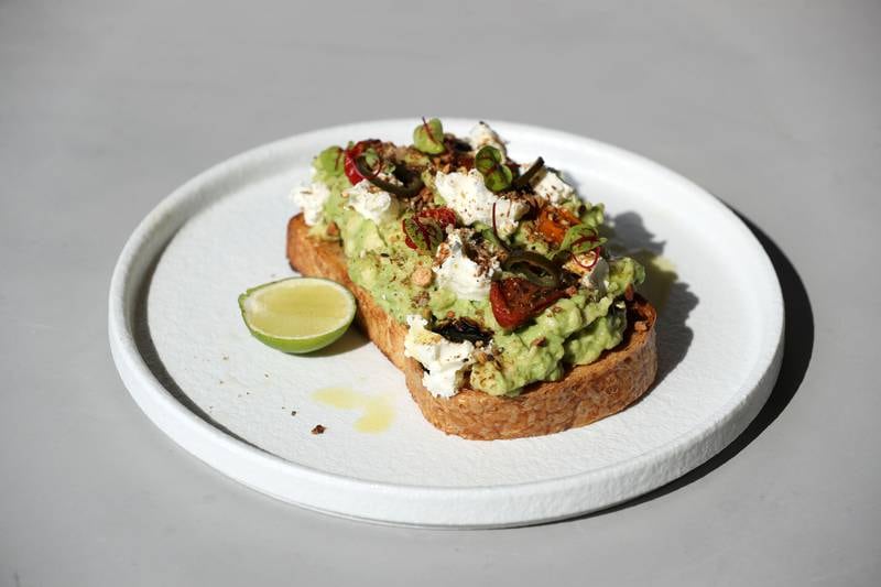 Acacado on toast with marinated tomatoes at Splendour Fields
