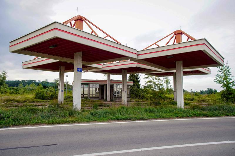 An abandoned petrol station in Loznica, Serbia.