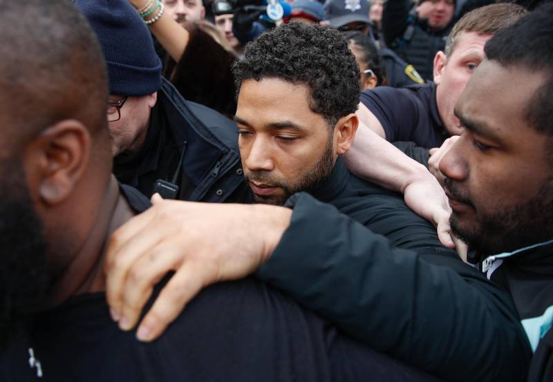 Smollett was charged with disorderly conduct and filing a false police report when he said he was attacked in downtown Chicago by two men. AP