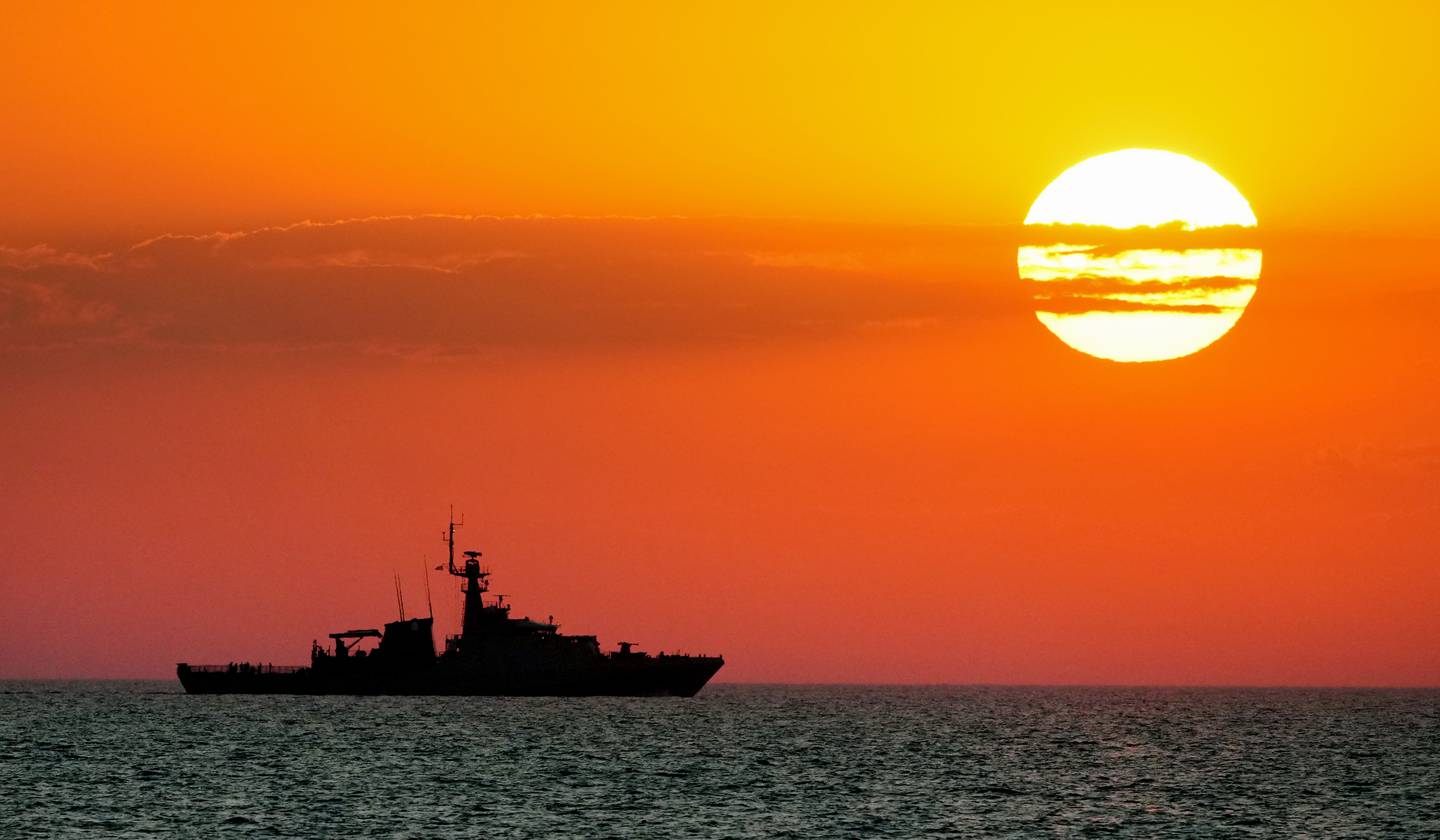 A British Royal Navy patrol ship in the Black Sea. AP