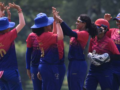 The UAE women's team is beginning to attract big numbers compared to just a few years ago. Photo: ICC