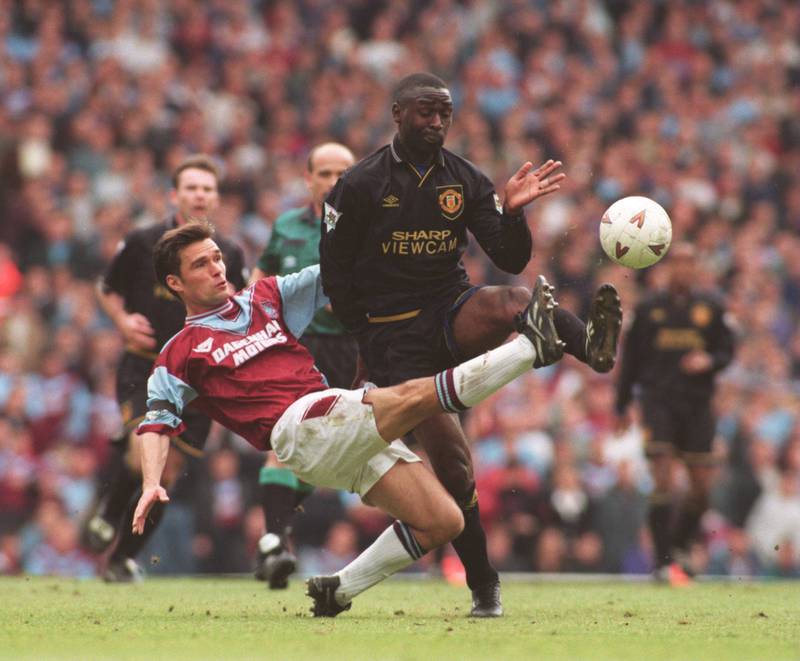 1994-1995:  Manchester United missed their chance to snatch the Premier League when they were held 1-1 by West Ham. Getty