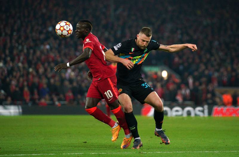 CB Milan Skriniar (Internazionale)
Clean sheets for opposition teams are a rarity at Anfield, and though Inter’s 1-0 win there was not enough to progress, they defended valiantly against a potent Liverpool. None more than the strong, mobile Slovakian, who made a number of key interventions. PA