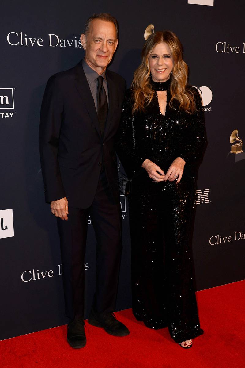 US actor Tom Hanks and his wife, US actress Rita Wilson, attend. Getty Images via AFP