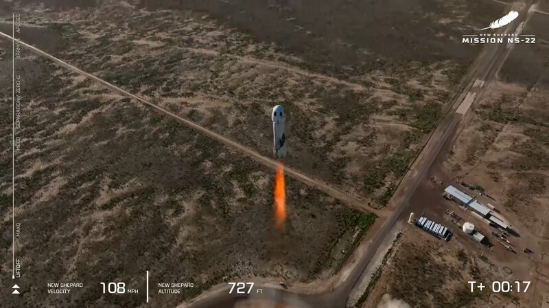 Passengers saw the curvature of Earth against the blackness of space. Photo: Blue Origin 