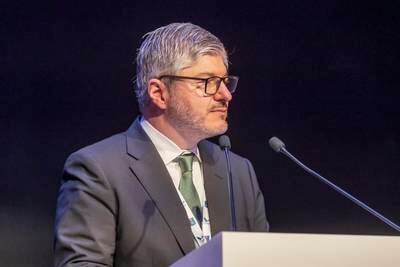 Juan Carlos Salazar, ICAO's secretary general, said the conference on alternative aviation fuel is aiming for an agreement on decarbonising the sector. Antonie Robertson / The National